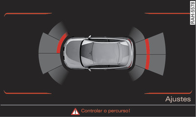 Infotainment: Indicador visual de distância